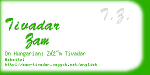tivadar zam business card
